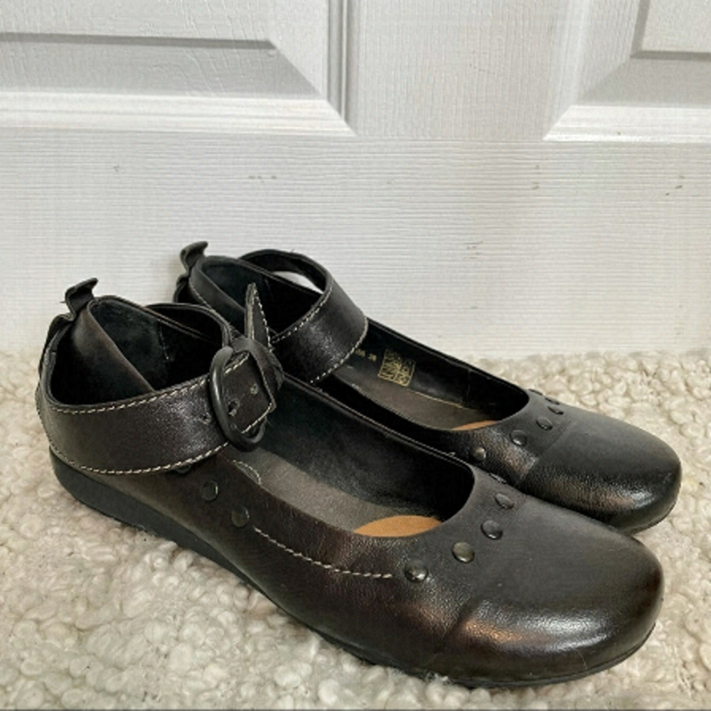 VERA Pelle Khrio Black Leather Mary Jane Style 7.5